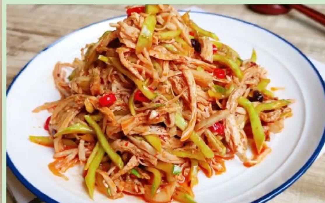 一分钟学做美食:凉拌椒麻鸡丝