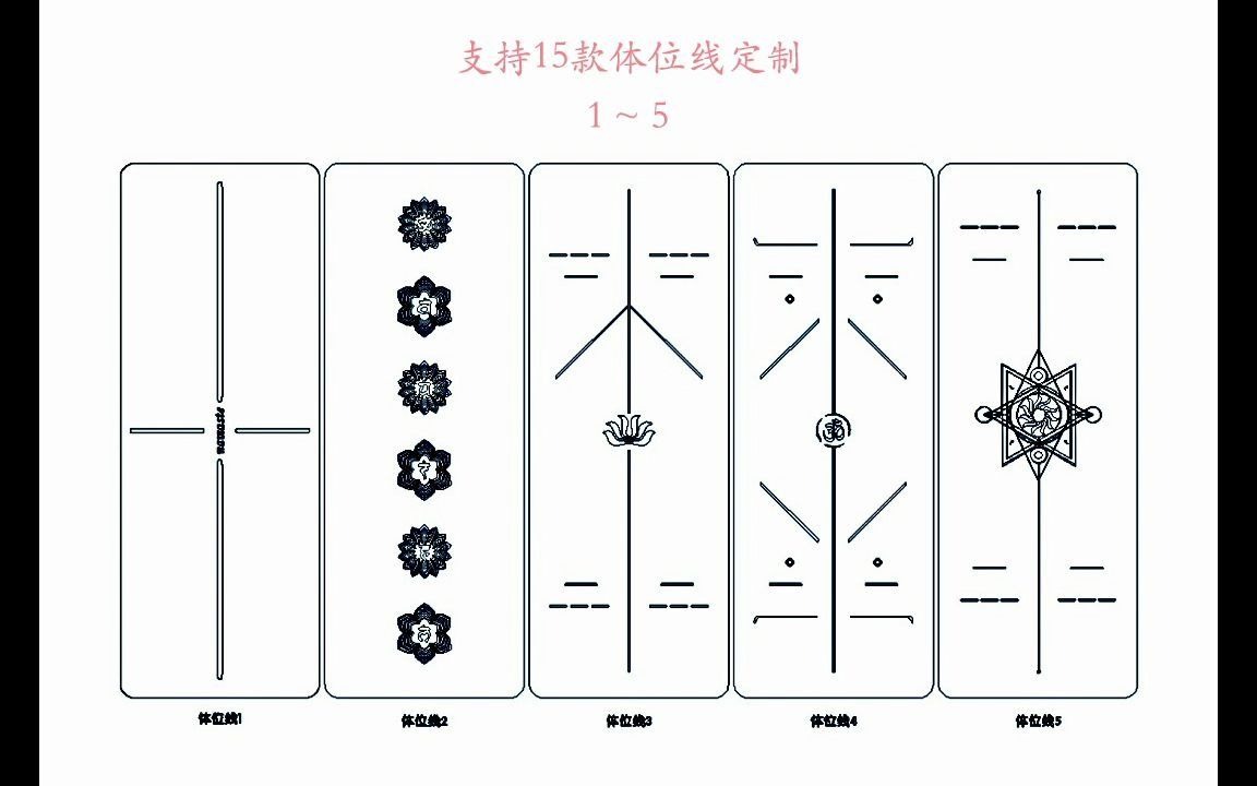 瑜伽垫体位线讲解图片