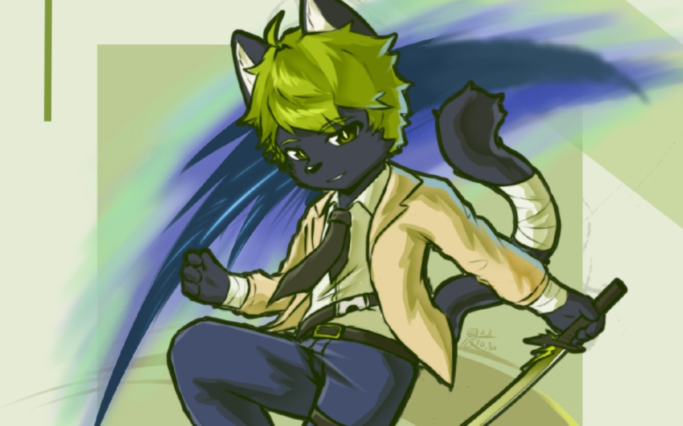 [furry绘画过程]我画,我画不完了*2