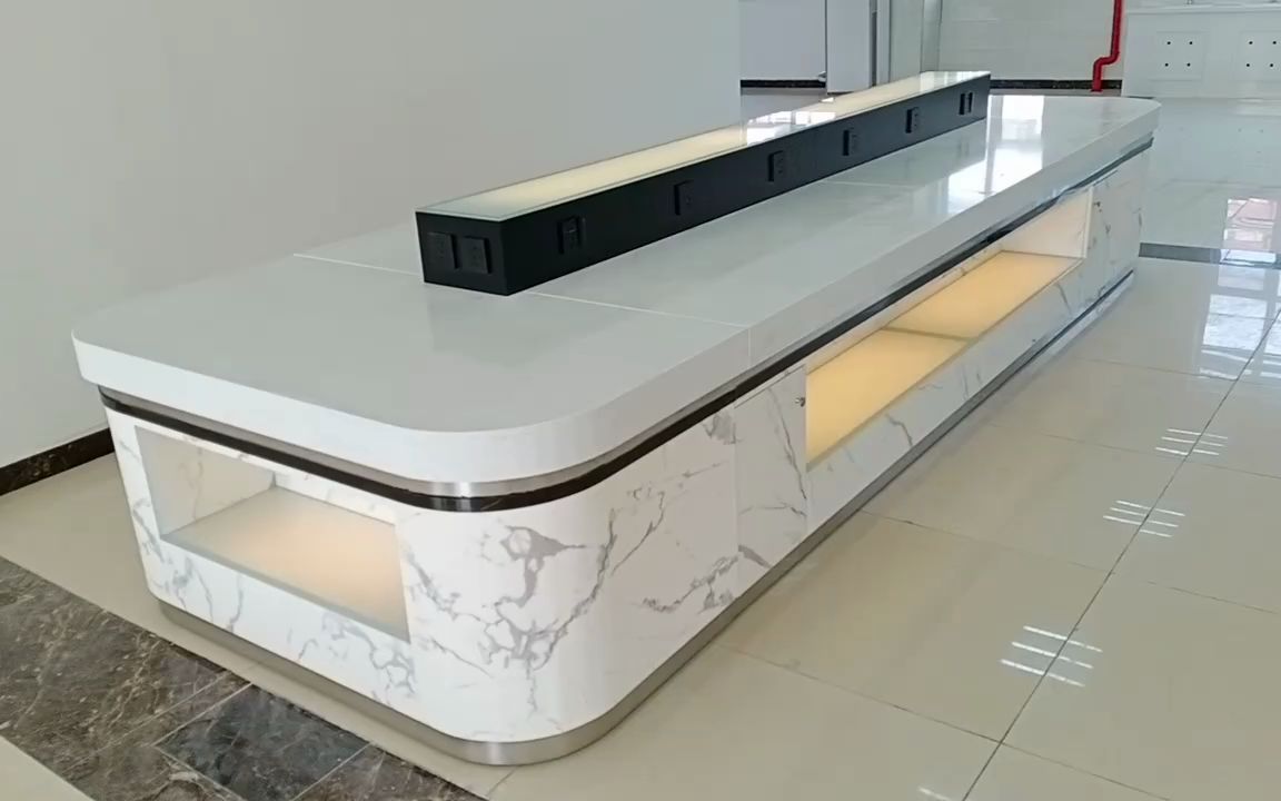 双侧大理石自助餐台定制加工