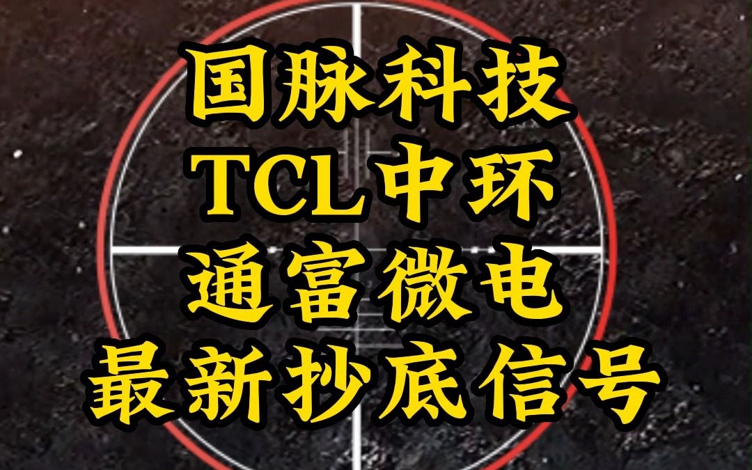 #国脉科技 #TCL中环 #通富微电 最新抄底信号哔哩哔哩bilibili