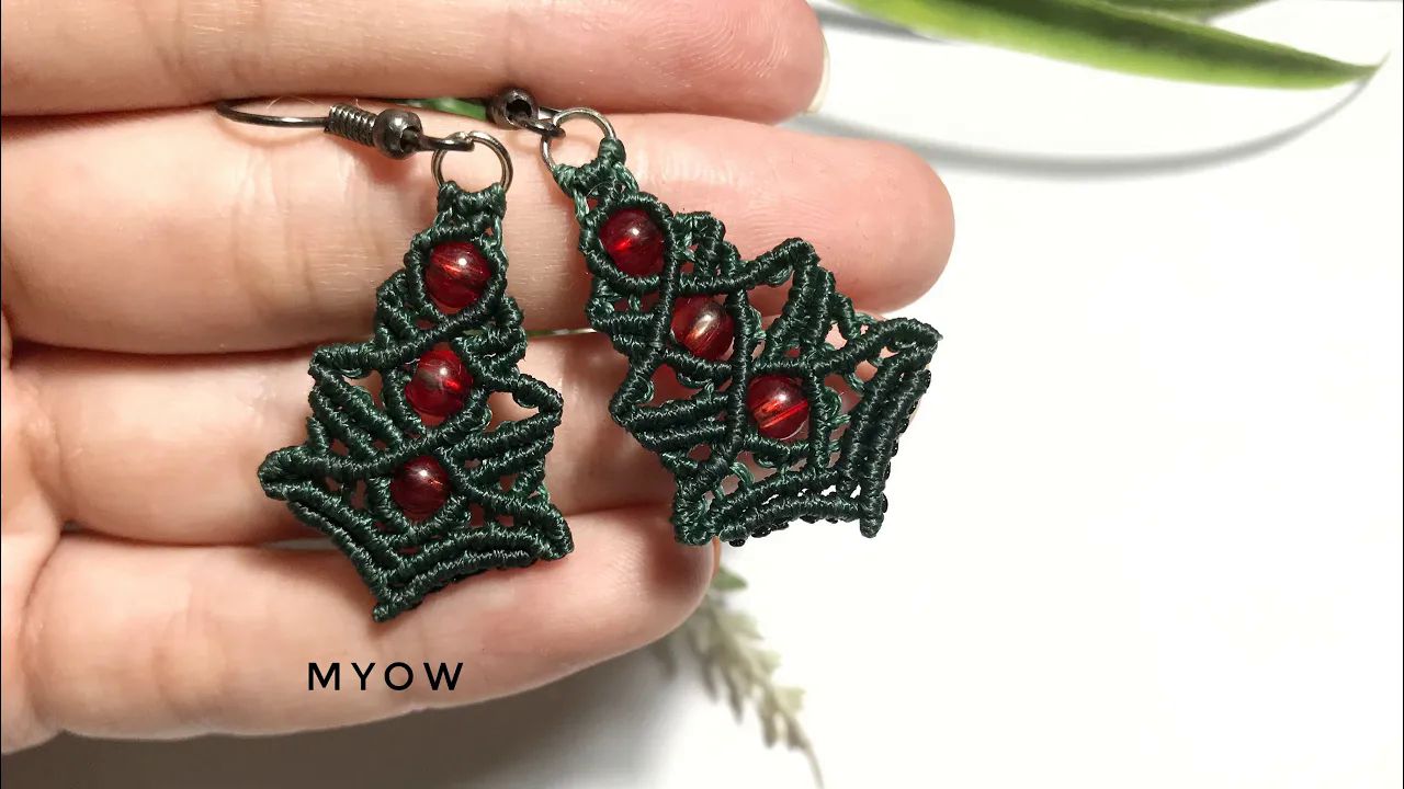 【myow handmade】绳编耳环教程419号
