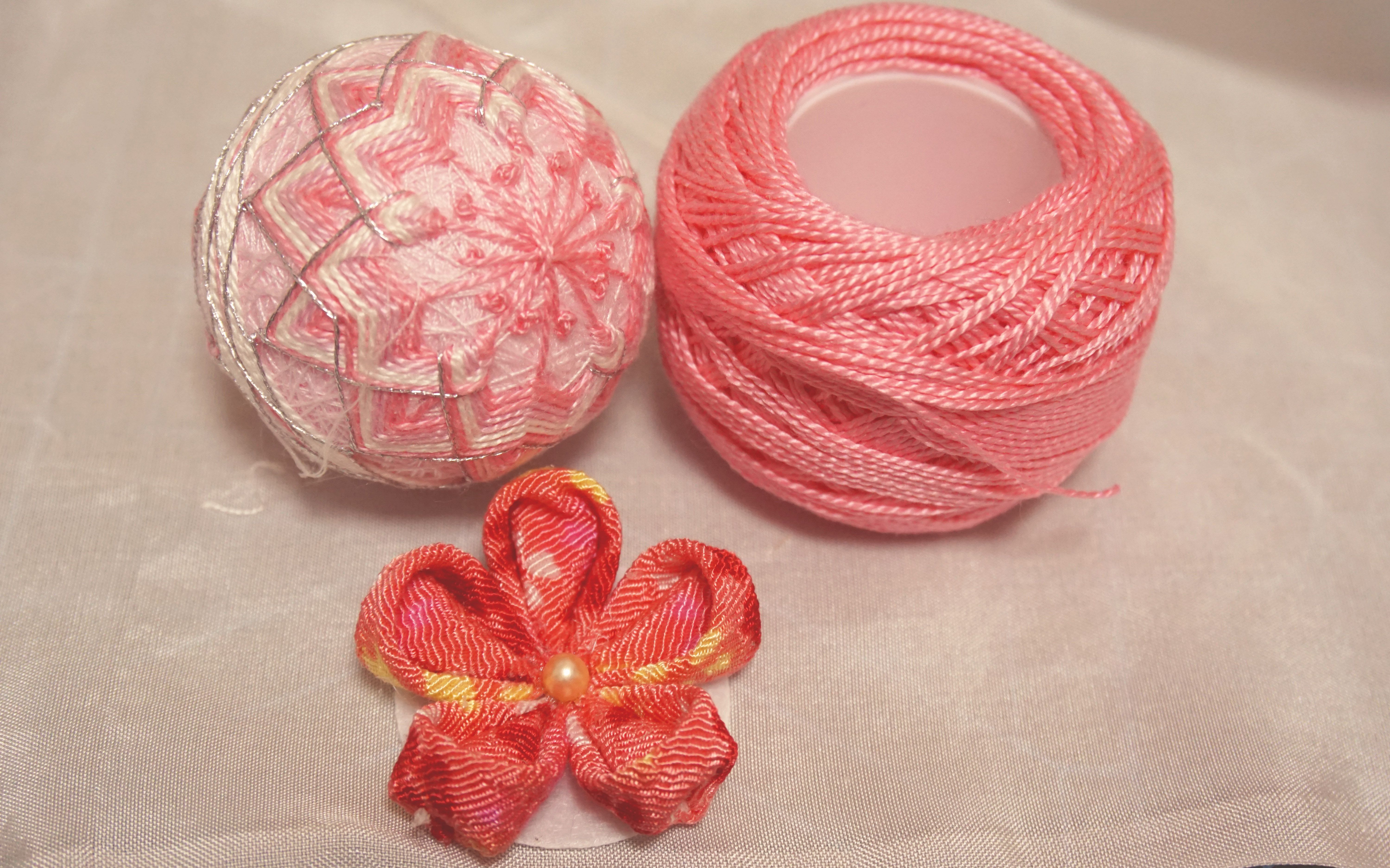 简单好看的樱花手鞠球燕喜团子的手作实验室no001