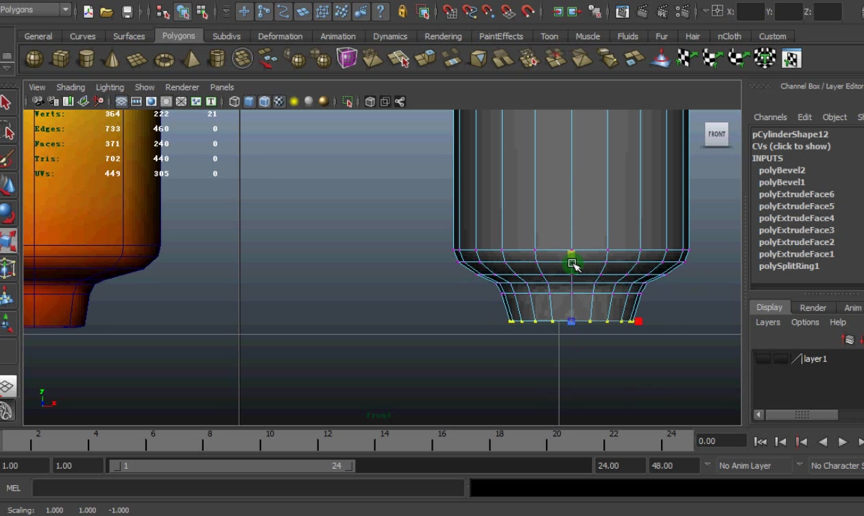 【maya建模】初学者制作简单的小灯笼