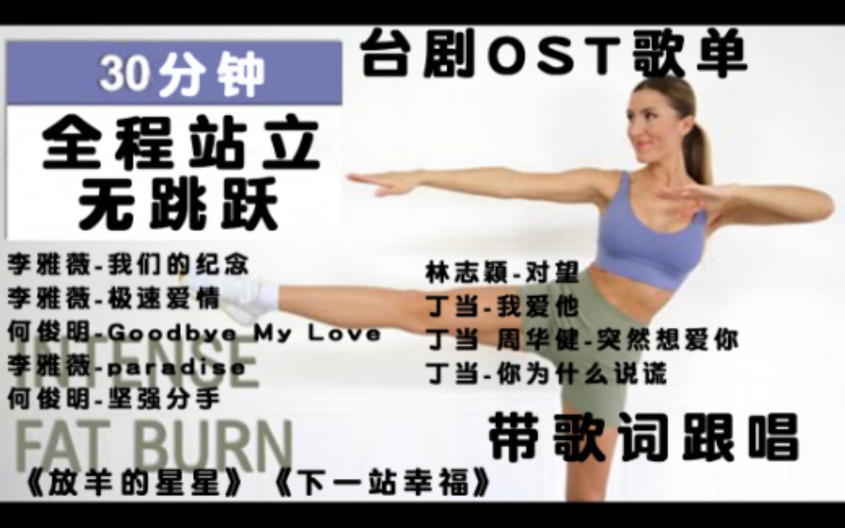 【Eleni Fit*台剧OST歌单带歌词(《放羊的星星》《下一站幸福》)(粉丝点播)】eleni fit 30分钟低强度有氧|全程站立|无跳跃哔哩哔哩bilibili