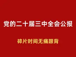 Download Video: 党的二十届三中全会公报【 2024时政热点必学重要文件】碎片时间学习，磨耳朵