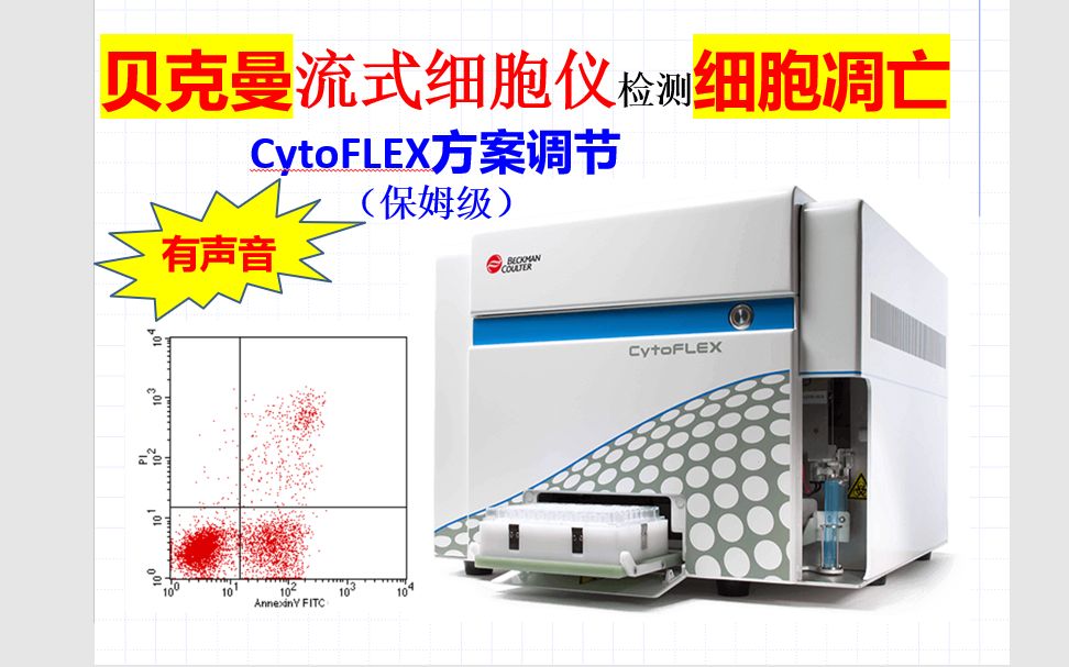 [图]贝克曼流式细胞仪CytoFLEX细胞凋亡检测方案调节保姆级