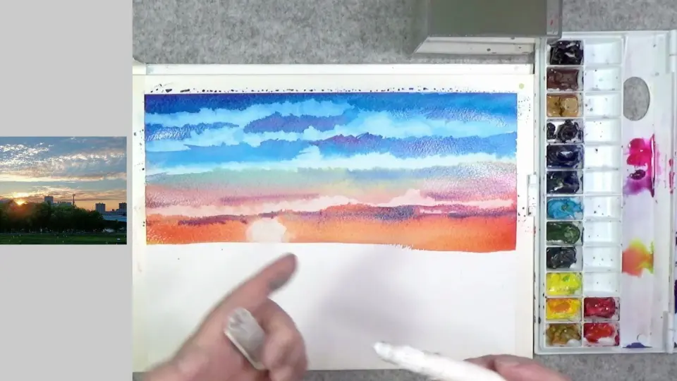 Niaz Hannan Watercolors--快速A4水彩街景畫教程，您不想錯過！_哔哩哔 