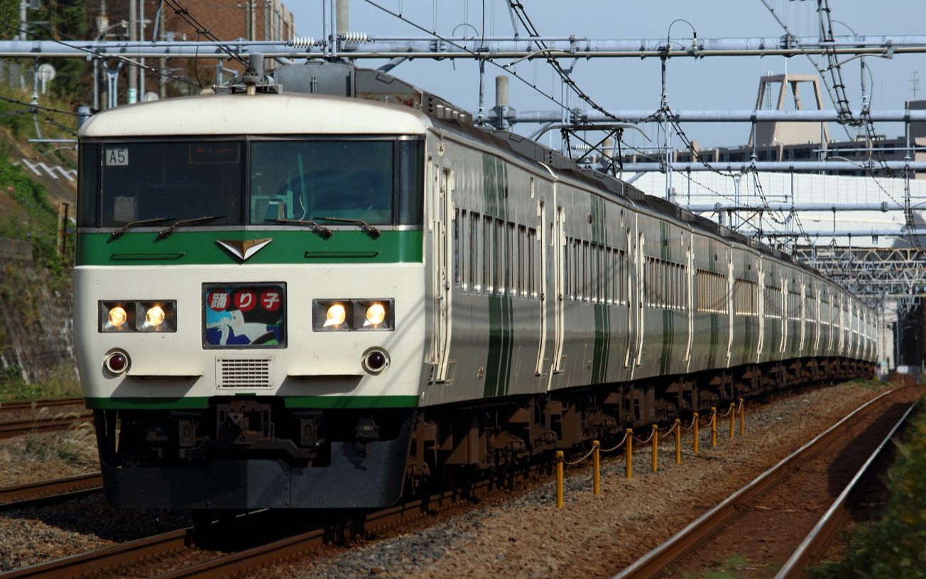 1】【大型冲标与晚点现场】东海道线特急185系踊り子111号品川-横滨