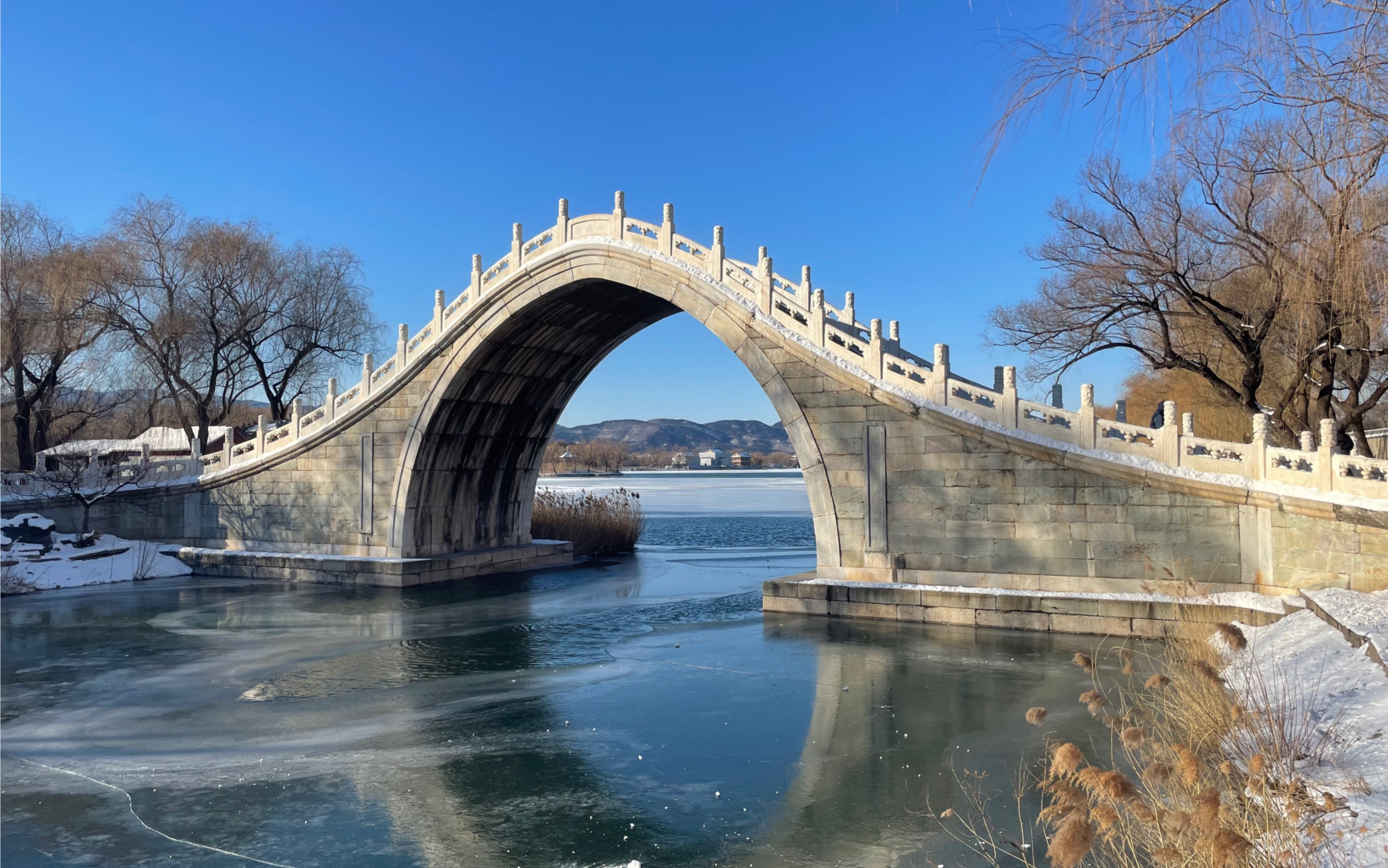 2023 北京 颐和园赏雪加长版 气温零下二十度,从阳光明媚到夕阳西下,