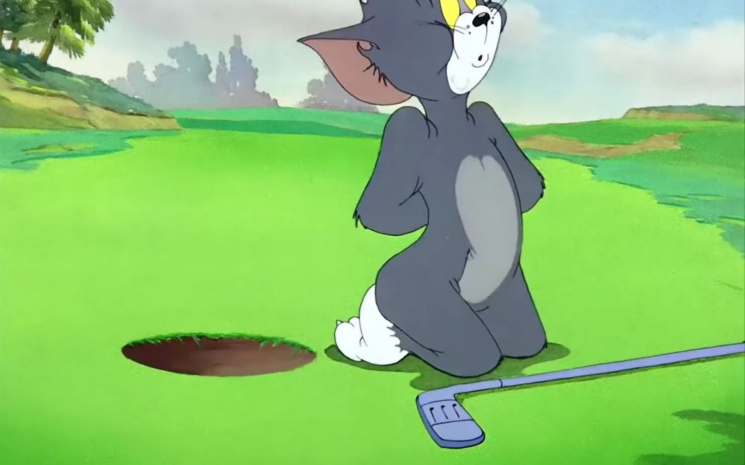 1 高尔夫选手汤姆猫,真正的强者打球不受规则约束 #怀旧动画