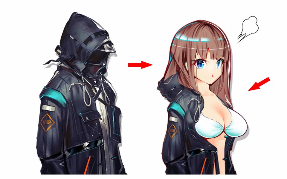 活动作品明日方舟博士摘了兜帽颜值亮了