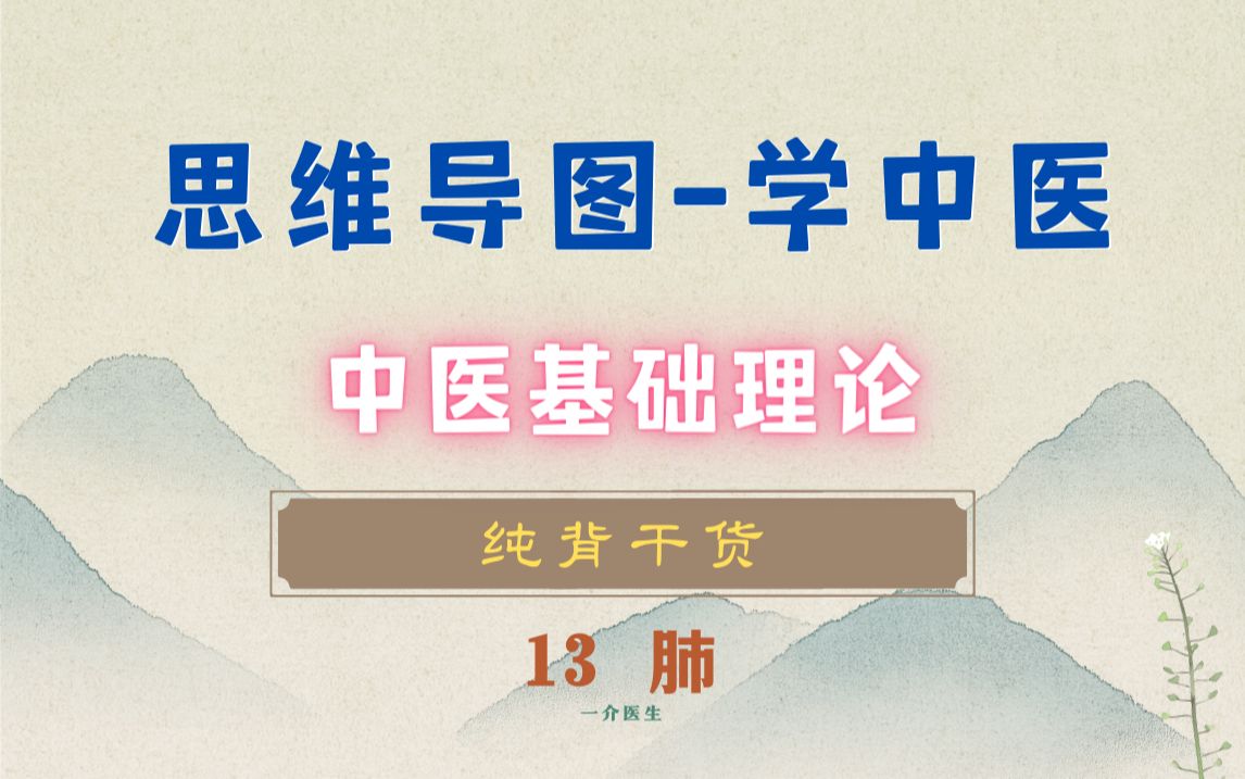 思维导图学中医-中基干货-肺