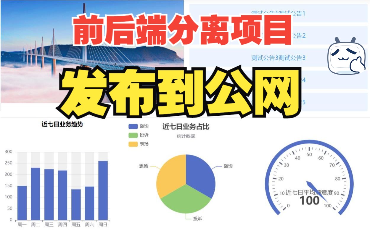 基于SpringBoot+Vue3开发web在线客服项目,发布到公网哔哩哔哩bilibili