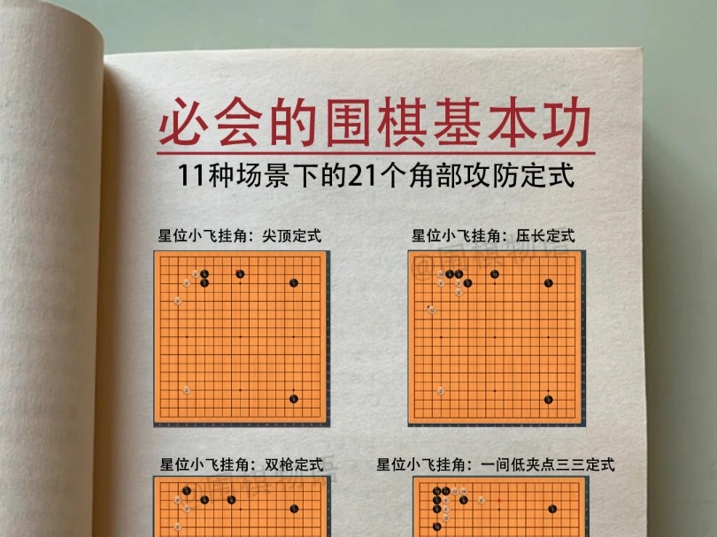 必会的围棋基本功,11种场景下的21角部攻防定式