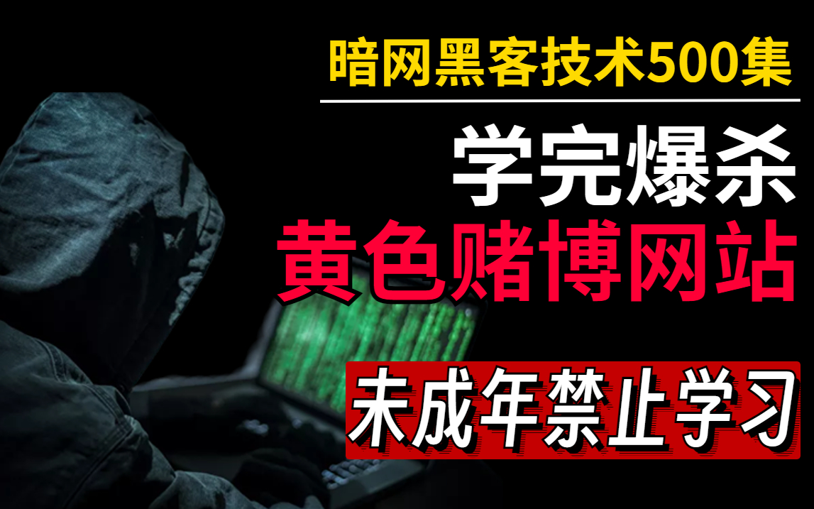 [图]过于敏感，被封50次，500集暗网黑客技术教程，保姆级手把手教学（零基础教你学网络安全/渗透测试/社会工程学/web安全）