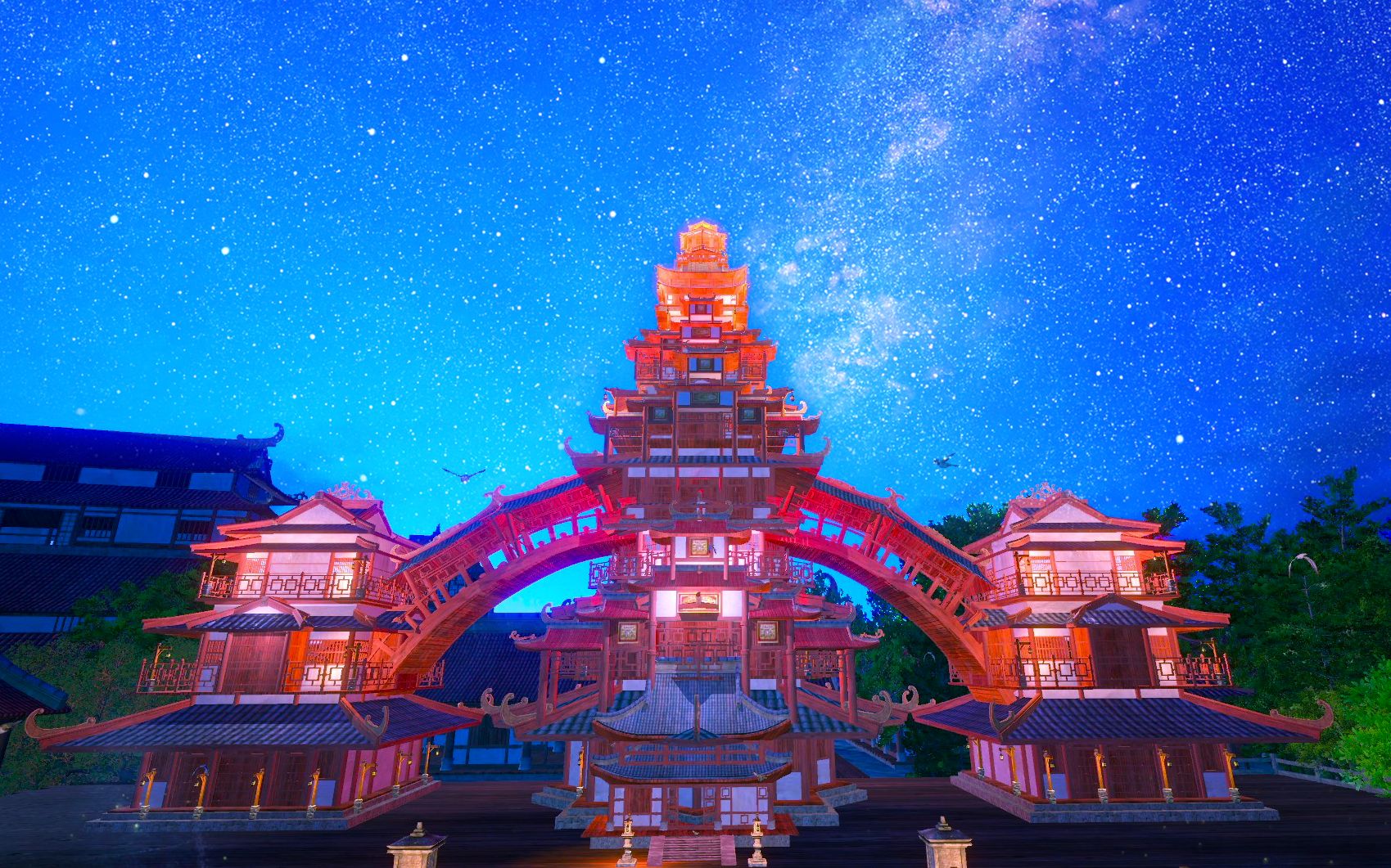 【flowscape】在游戏里仿建一座秦时明月雀阁