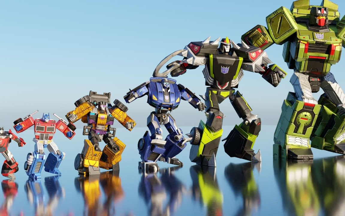 变形金刚:汽车人与霸天虎角色体型对比