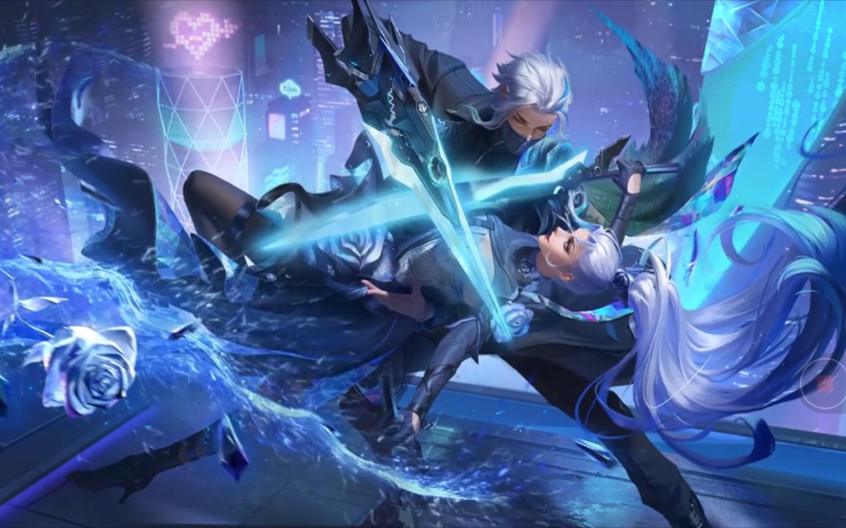 情人节皮肤【花木兰-默契交锋】特效不错,感觉比兰陵王手感好.