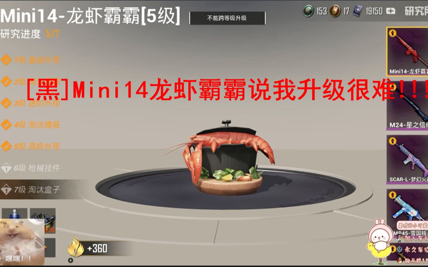 黑mini14龙虾霸霸说我升级很难特效果然hardtoget和平精英
