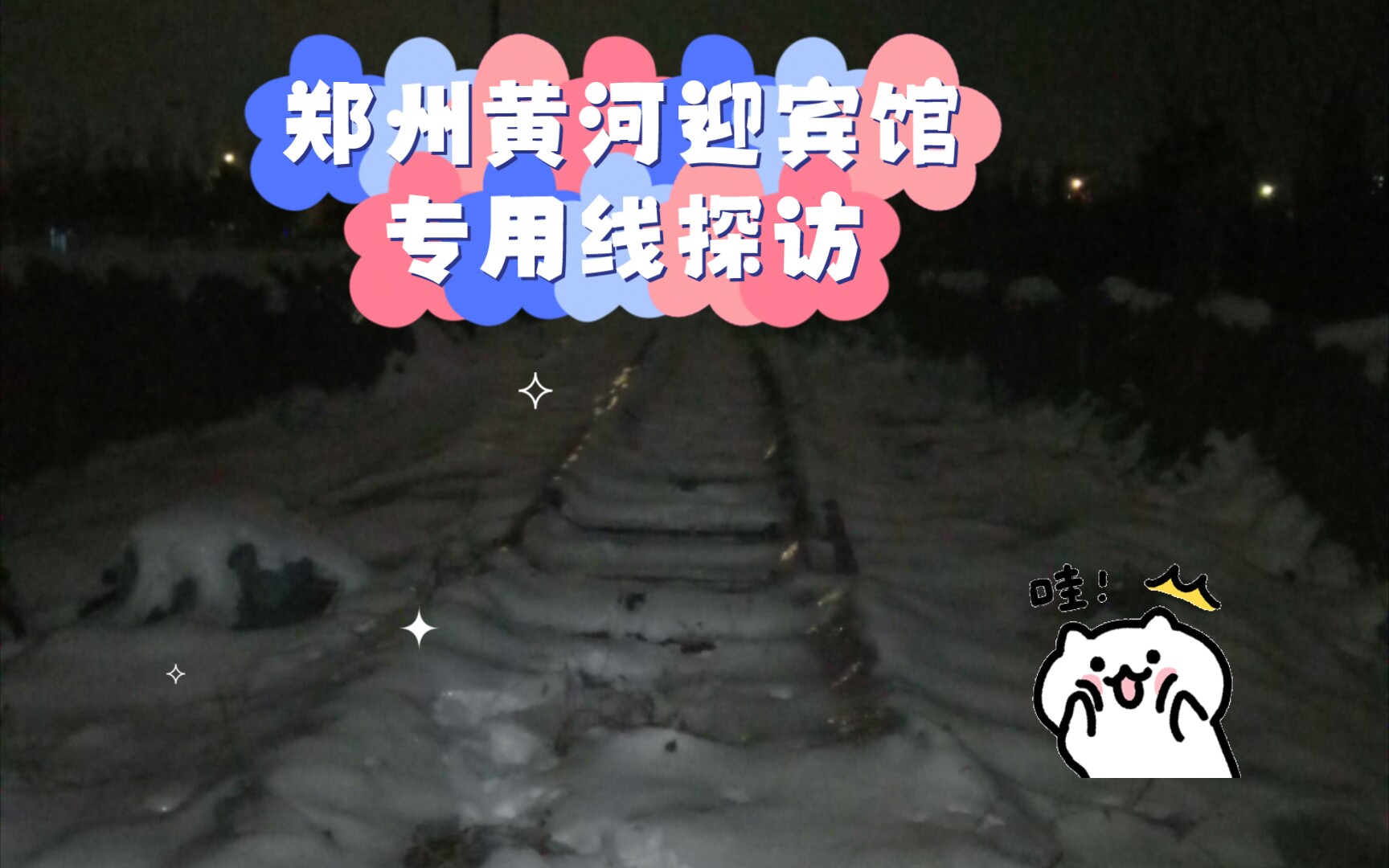 郑州黄河迎宾馆专用线探访:第二集,雪地中的铁路和信号机