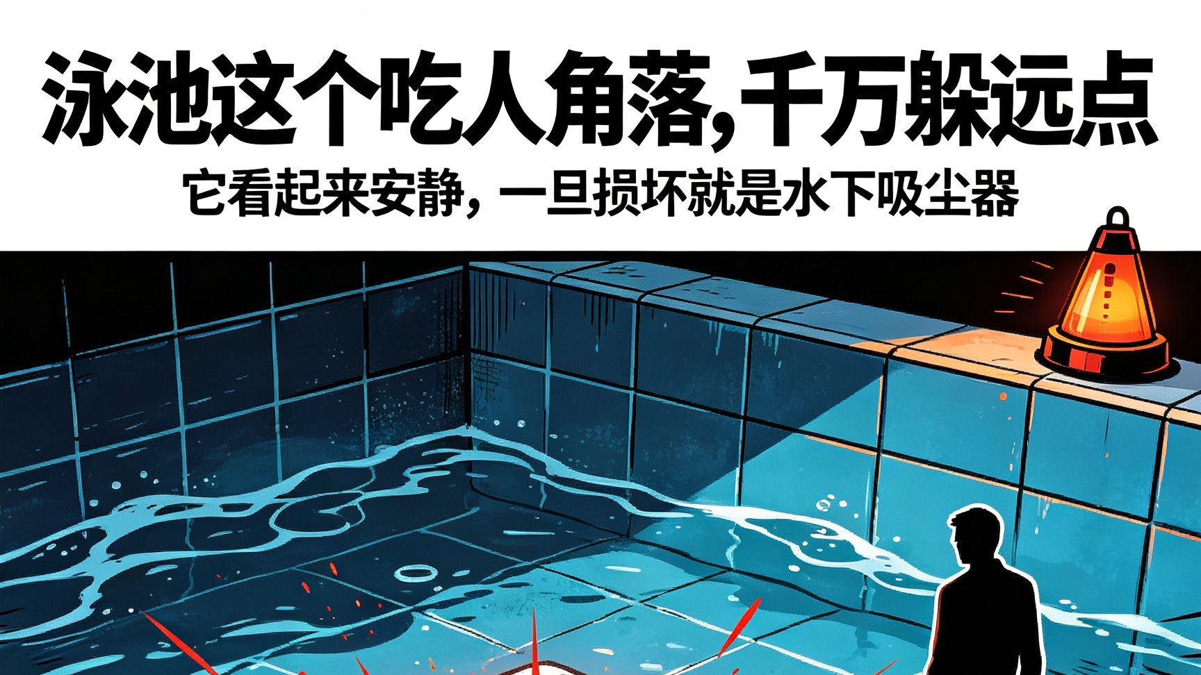 泳池这个吃人角落，千万躲远点😱
