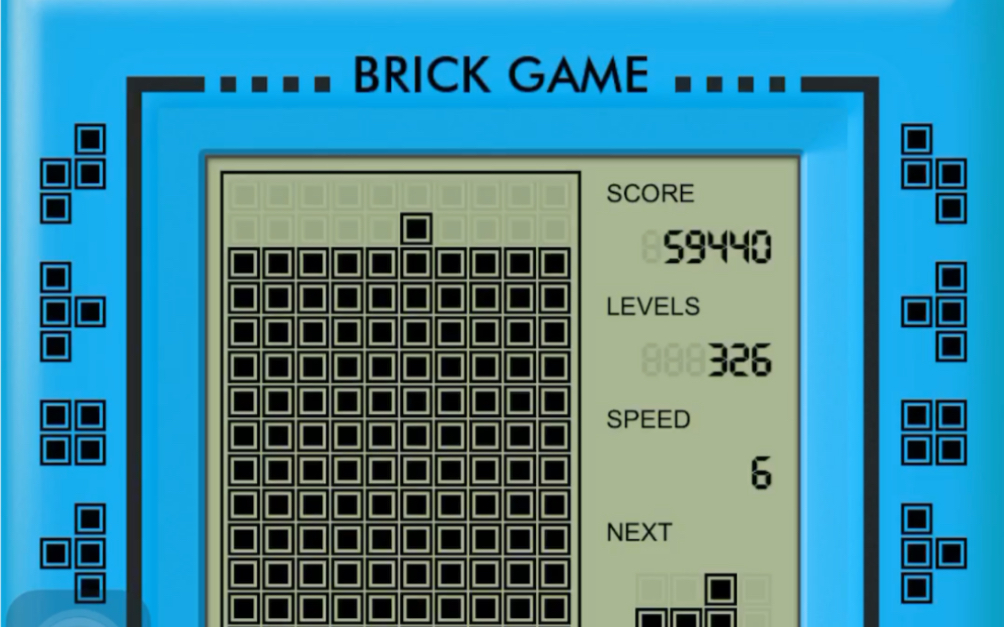 【俄罗斯方块】— score:59440 — 险止于49000 ,倚仗手速跟竖条