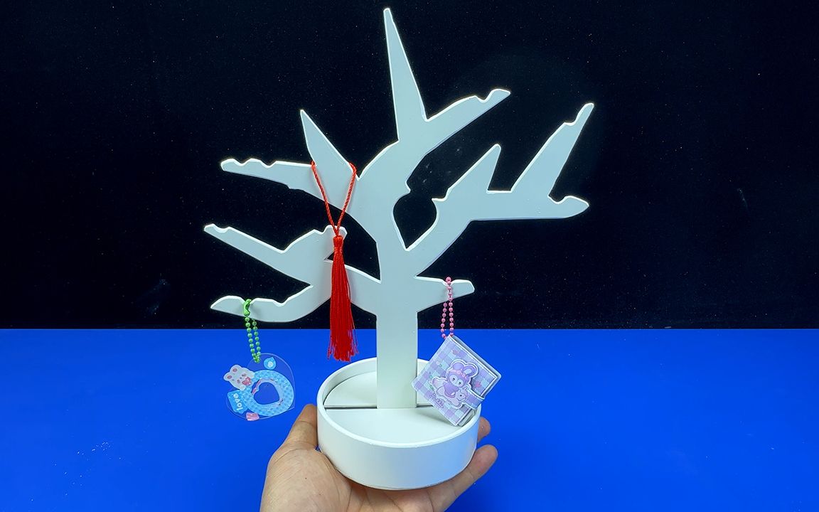 pvc水管手工,制作栩栩如生的树枝钥匙支架,实用又美观