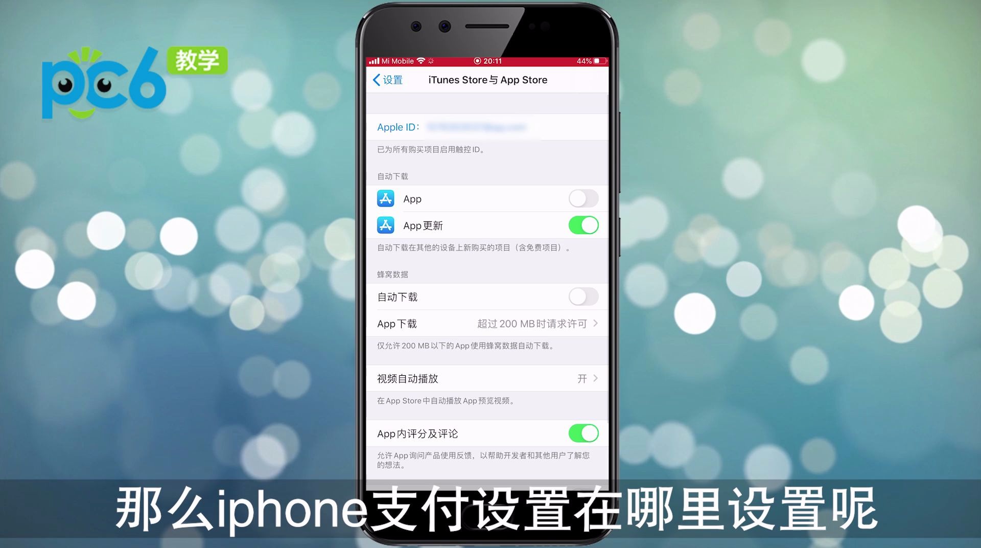 iphone支付设置在哪里设置