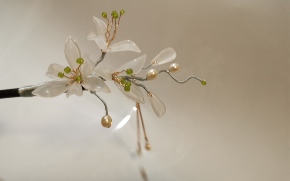 {成品展示}琉璃兰花木簪