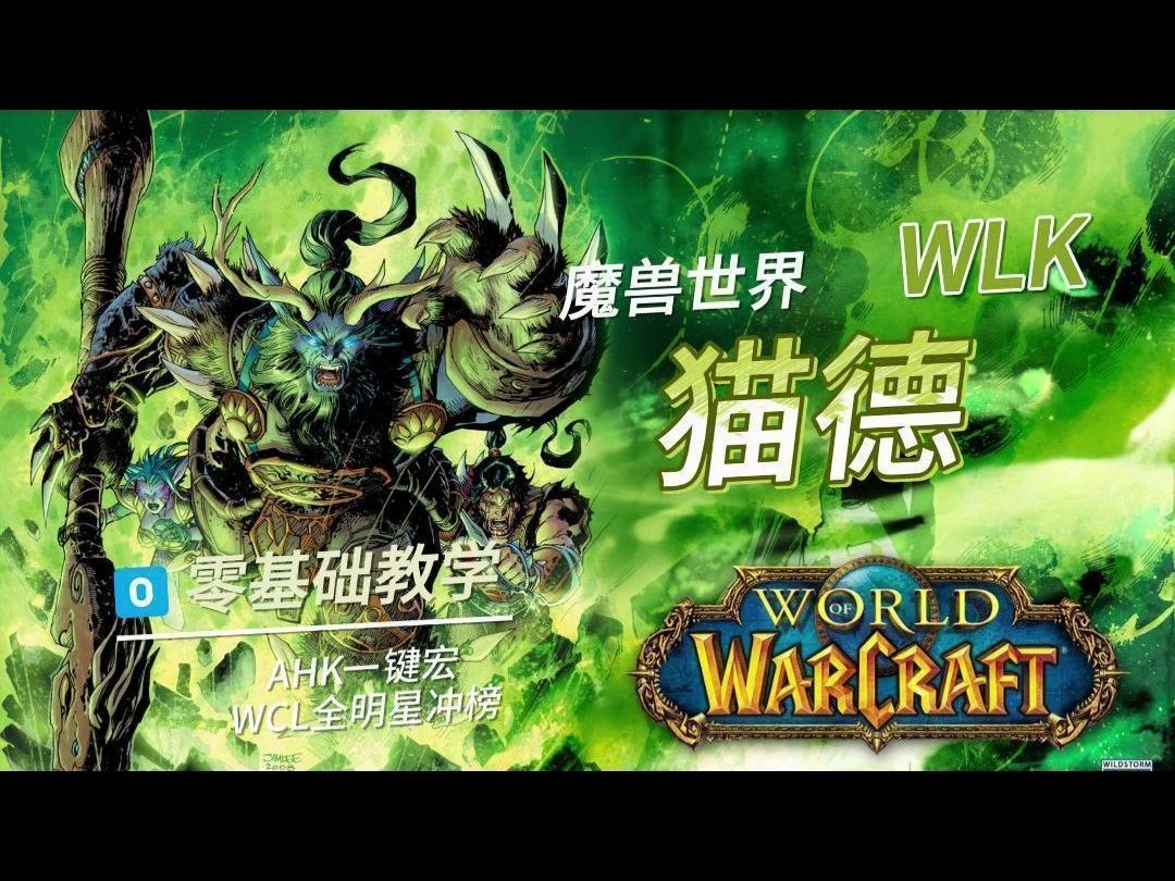 魔兽世界WLK能让你提高20%DPS的猫德AHK一键宏,WCL全明星网络游戏热门视频