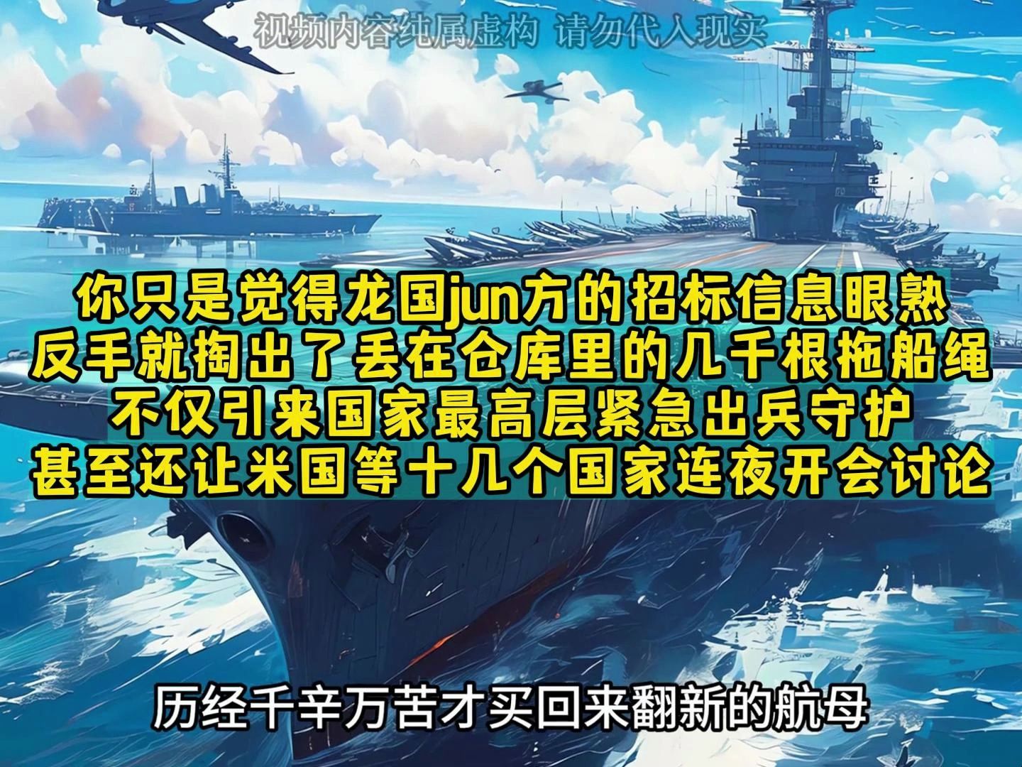 你只是觉得龙国jun方的招标信息眼熟 反手就掏出了丢在仓库里的几千根拖船绳 不仅引来国家最高层紧急出兵守护 甚至还让米国等十几个国家连夜开会讨论...