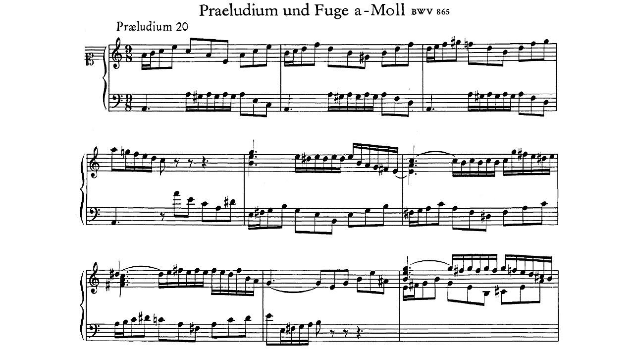 【巴赫/希夫】a小调前奏曲与赋格 bwv 865