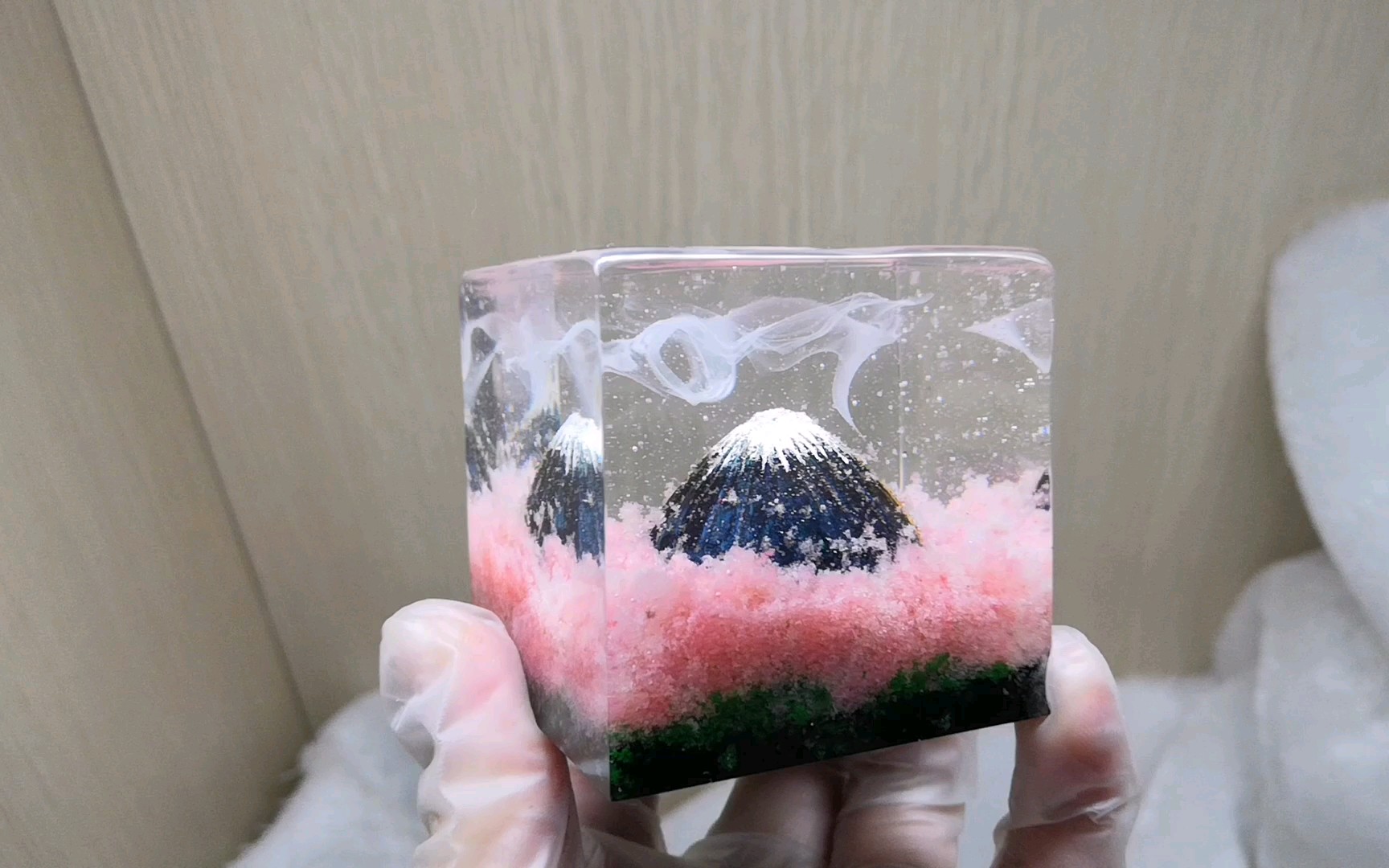 滴胶树脂微景观摆件春の桜成品展示