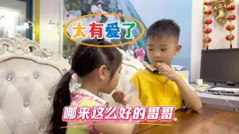 Download Video: 妈妈检查一年级哥哥学习，哥哥的宠妹举动，让妈妈感动不已