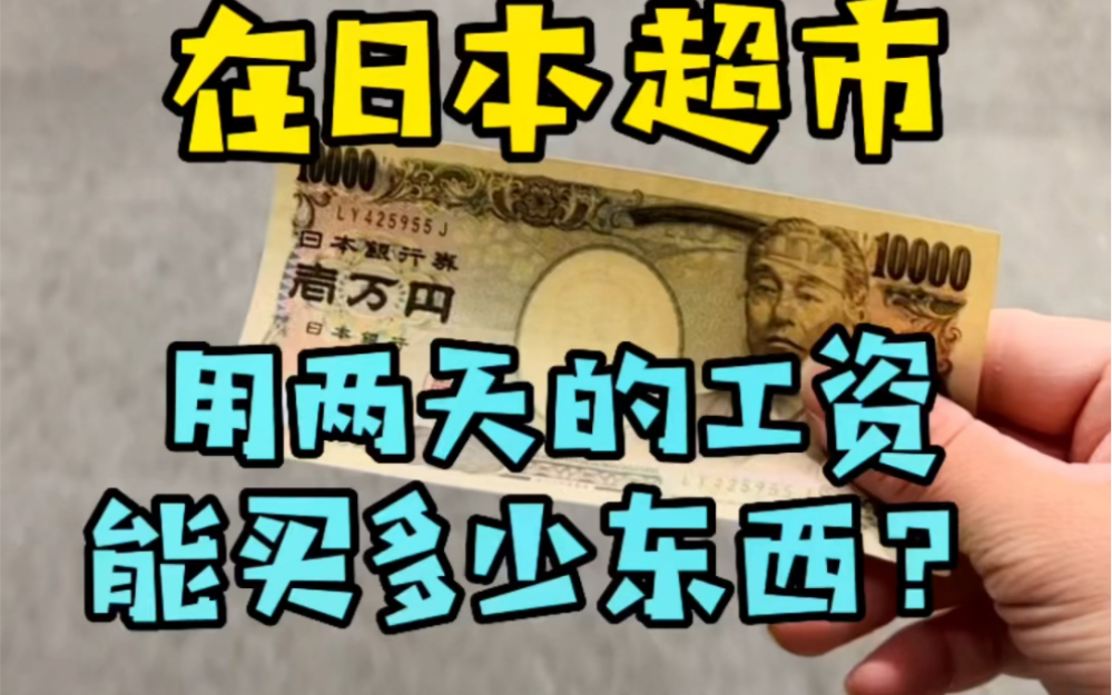 记录日本打工生活,在日本超市用2天工资能买到多少东西?这样的物价水平你觉得怎么样?哔哩哔哩bilibili