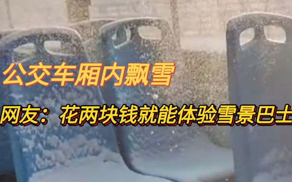 公交车行驶中车厢内飘雪 公交公司:车辆老旧,等待更换新车 “感觉挺浪漫,就是有点冷”哔哩哔哩bilibili