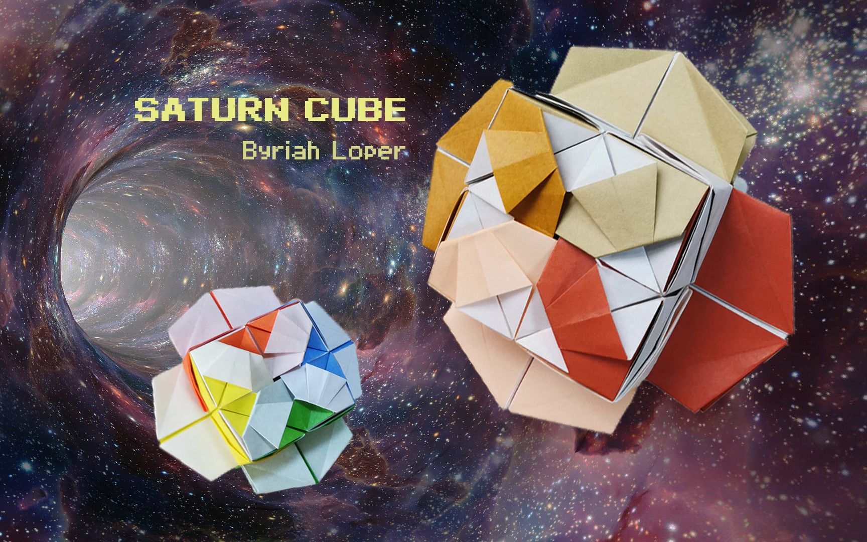 saturn cube 人 造 卫 星 折纸教程