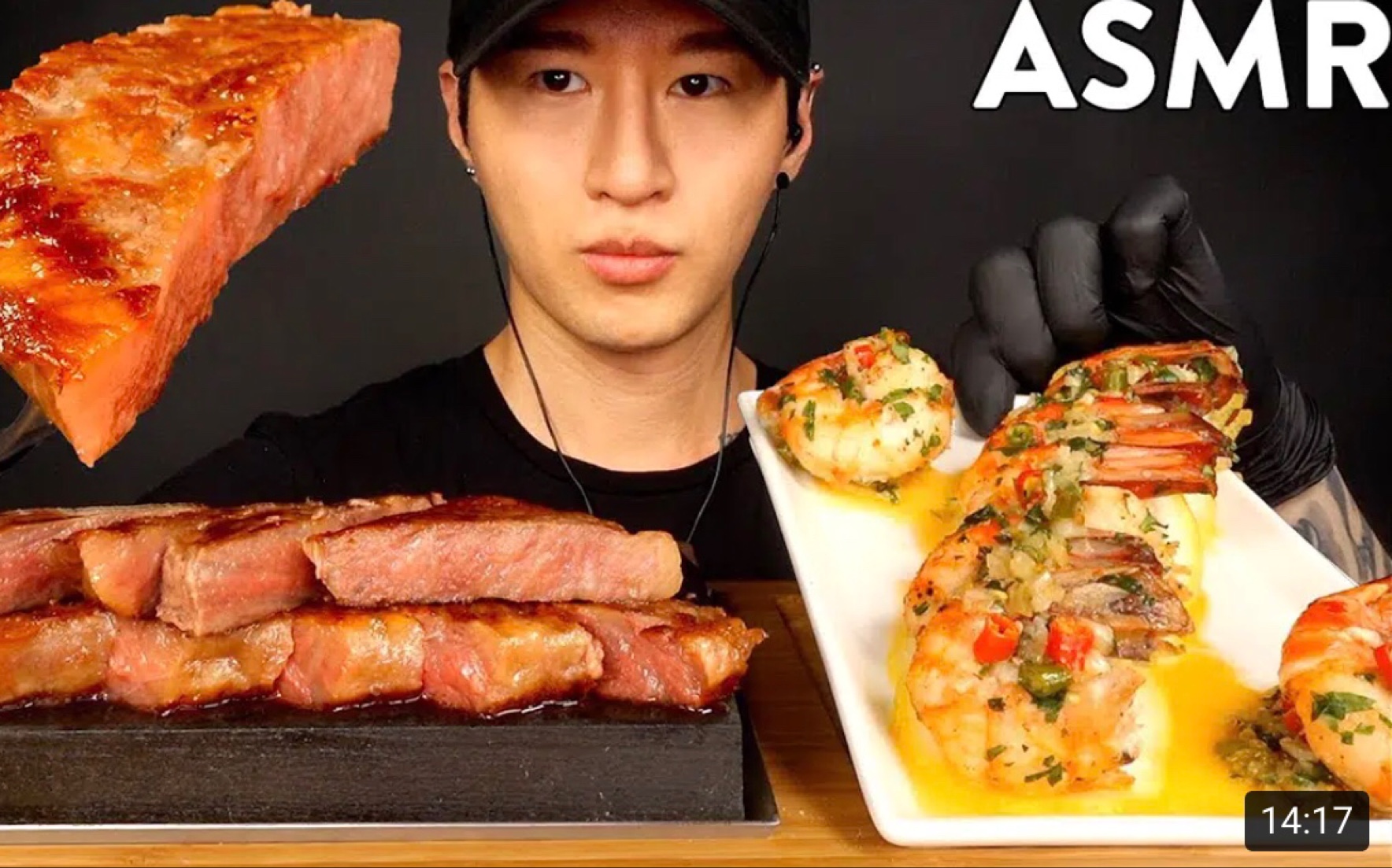 zachchoi煎牛排黄油虾仁