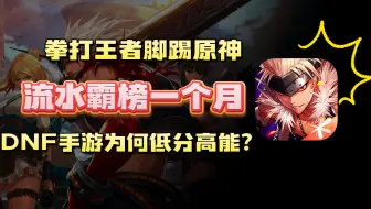 流水连续霸榜一个月？！但口碑直逼三国杀，DNF手游为什么低分高能？