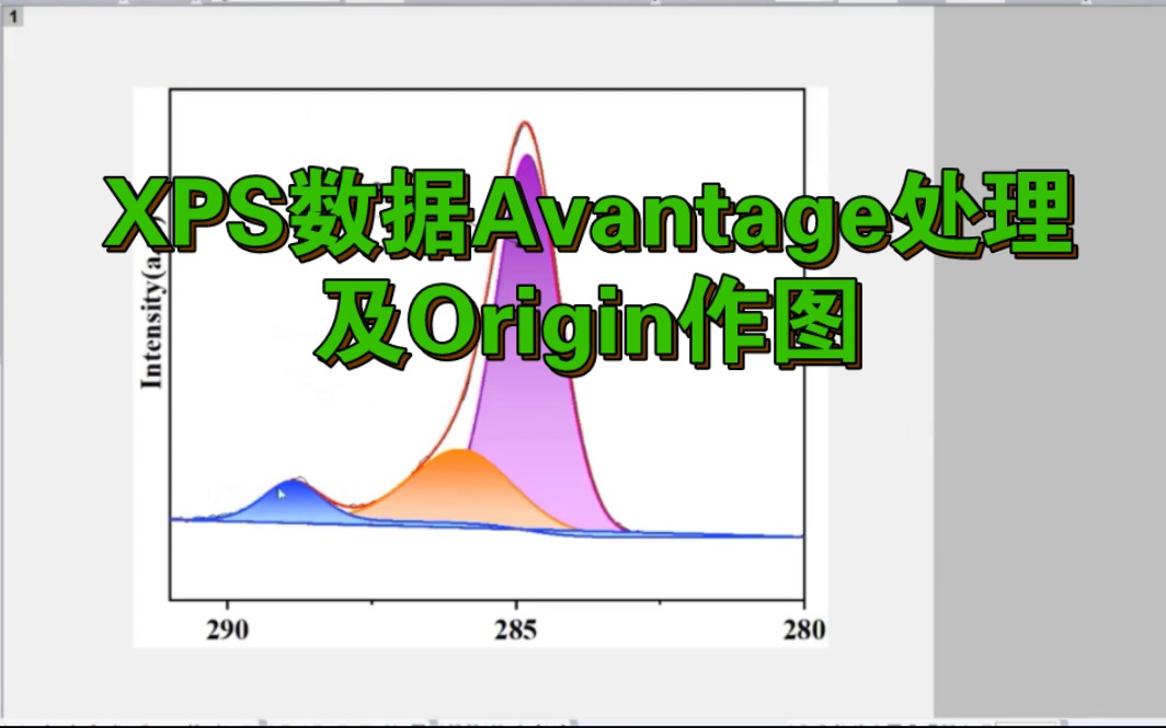 [图]XPS原始数据Avantage处理及Origin作图