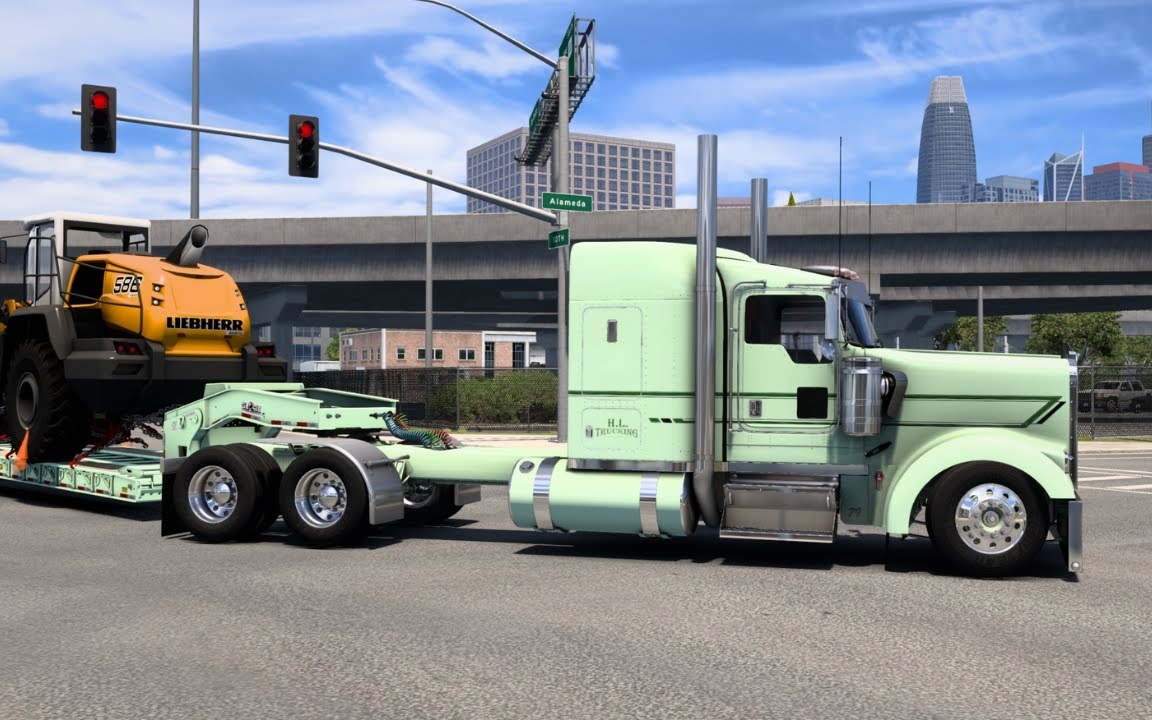 (肯沃斯 w900l) - cat 动力 - 美国卡车模拟器