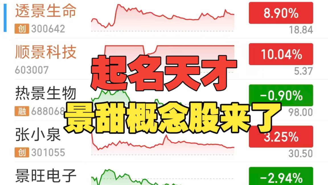 重磅大瓜，透景生命、顺景科技、热景生物、张小泉…你熟悉的玄学大A回来了！