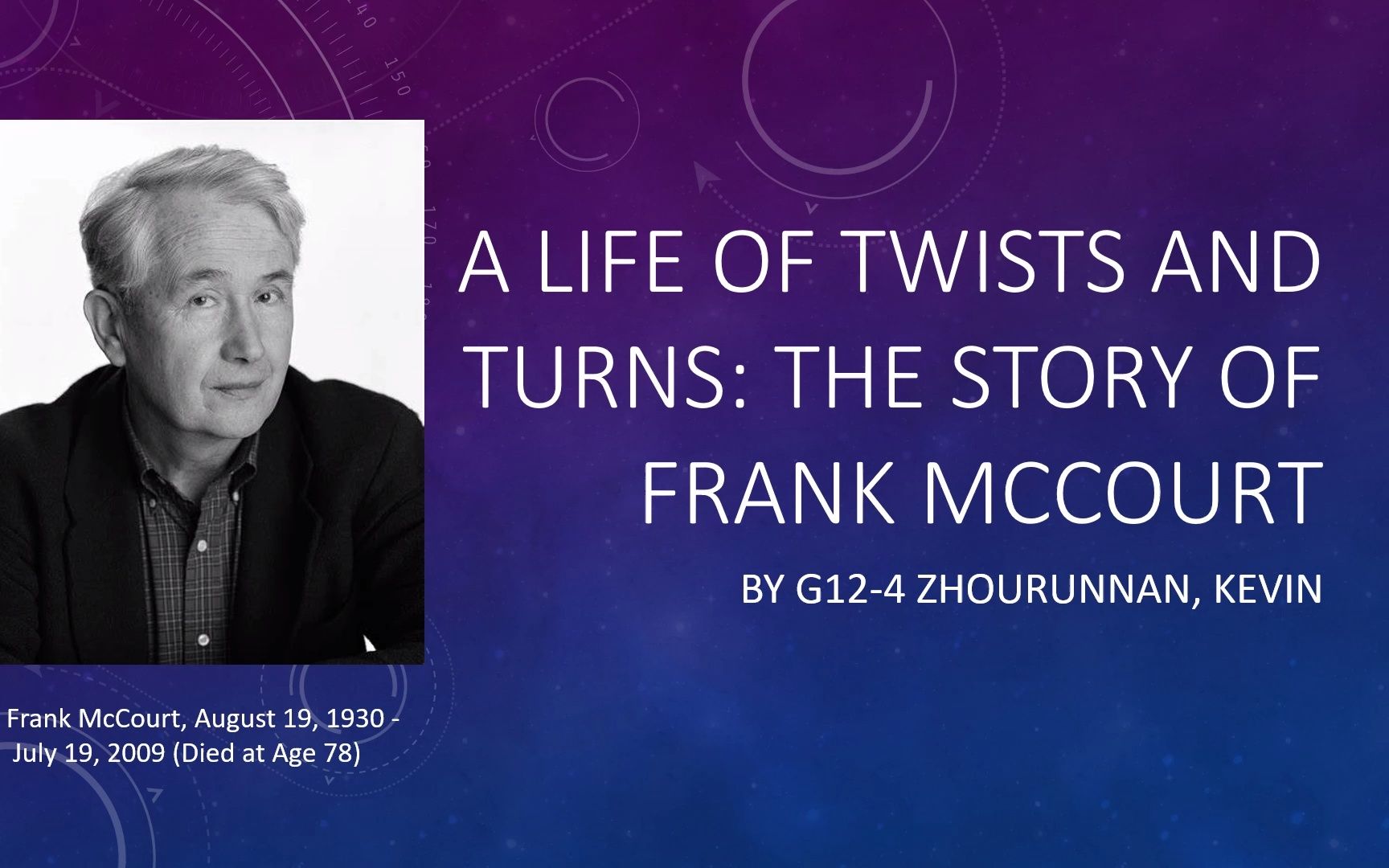 A Life of Twists and Turns: The Story of Frank McCourt 曲折的人生:弗兰克ⷩ𚦨€ƒ特的故事哔哩哔哩bilibili