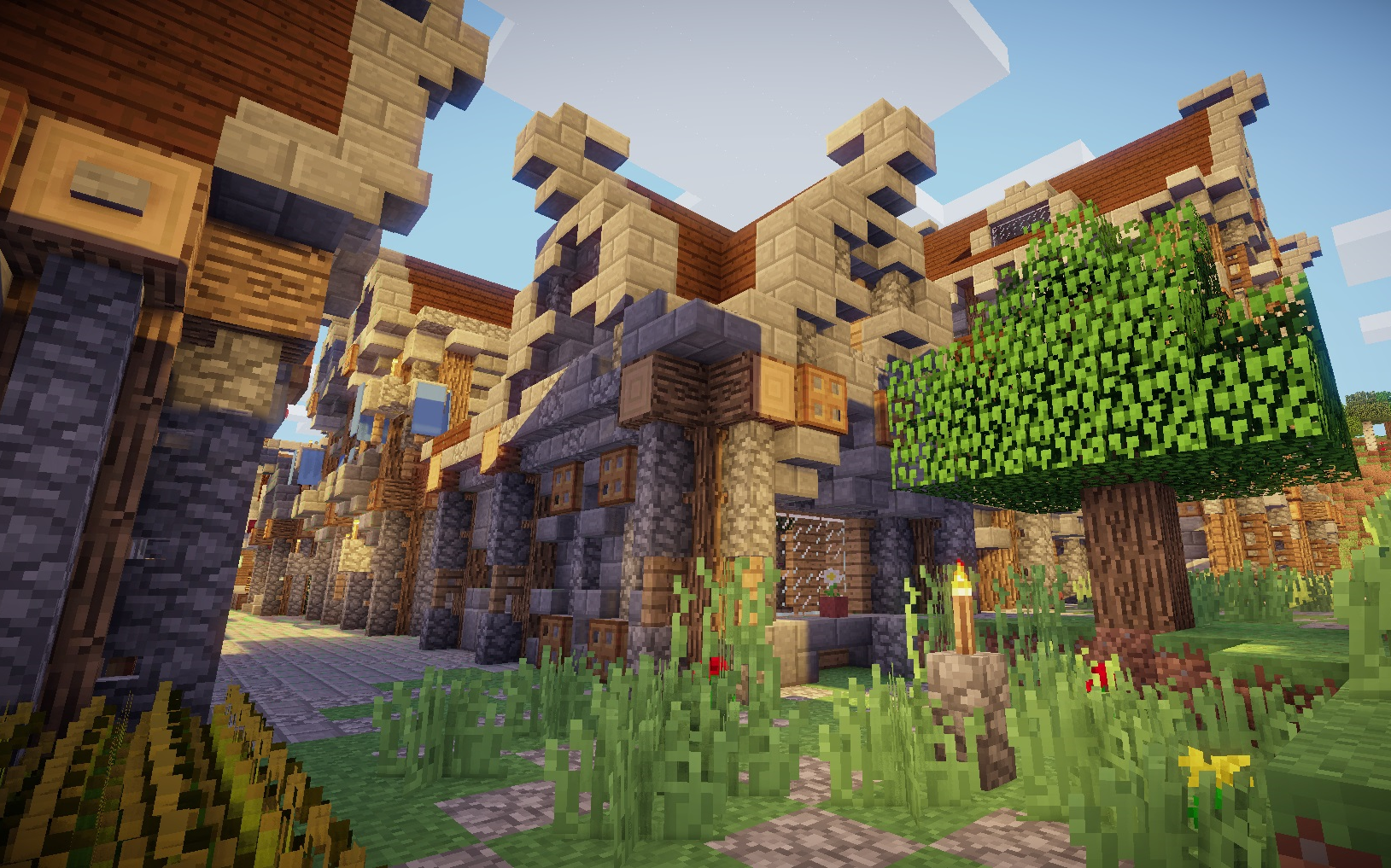 mc建筑实况【空云港】-24 林边小屋