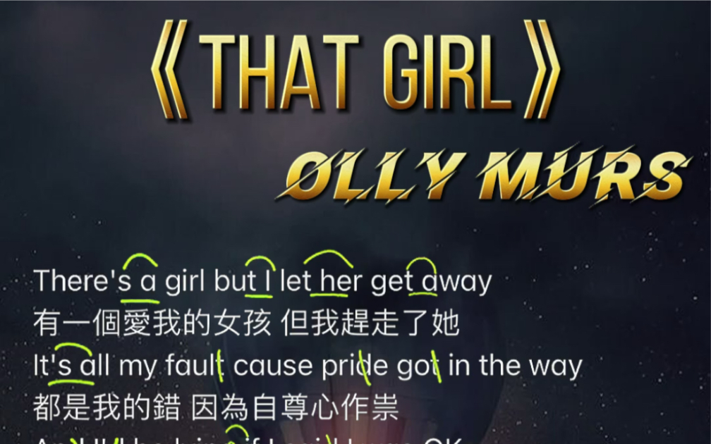 [图]今天来教大家一首《That girl》by Olly Murs