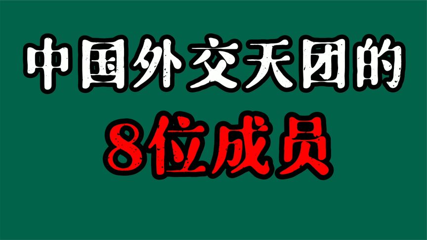 8位中国外交霸气天团成员