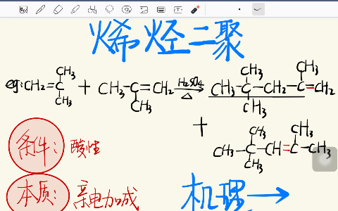 【有机反应机理】【不饱和烃】亲电加成—烯烃二聚,介绍了分子内二聚,以后将为大家介绍有关于炔的二聚在合成路线里常应用哔哩哔哩bilibili