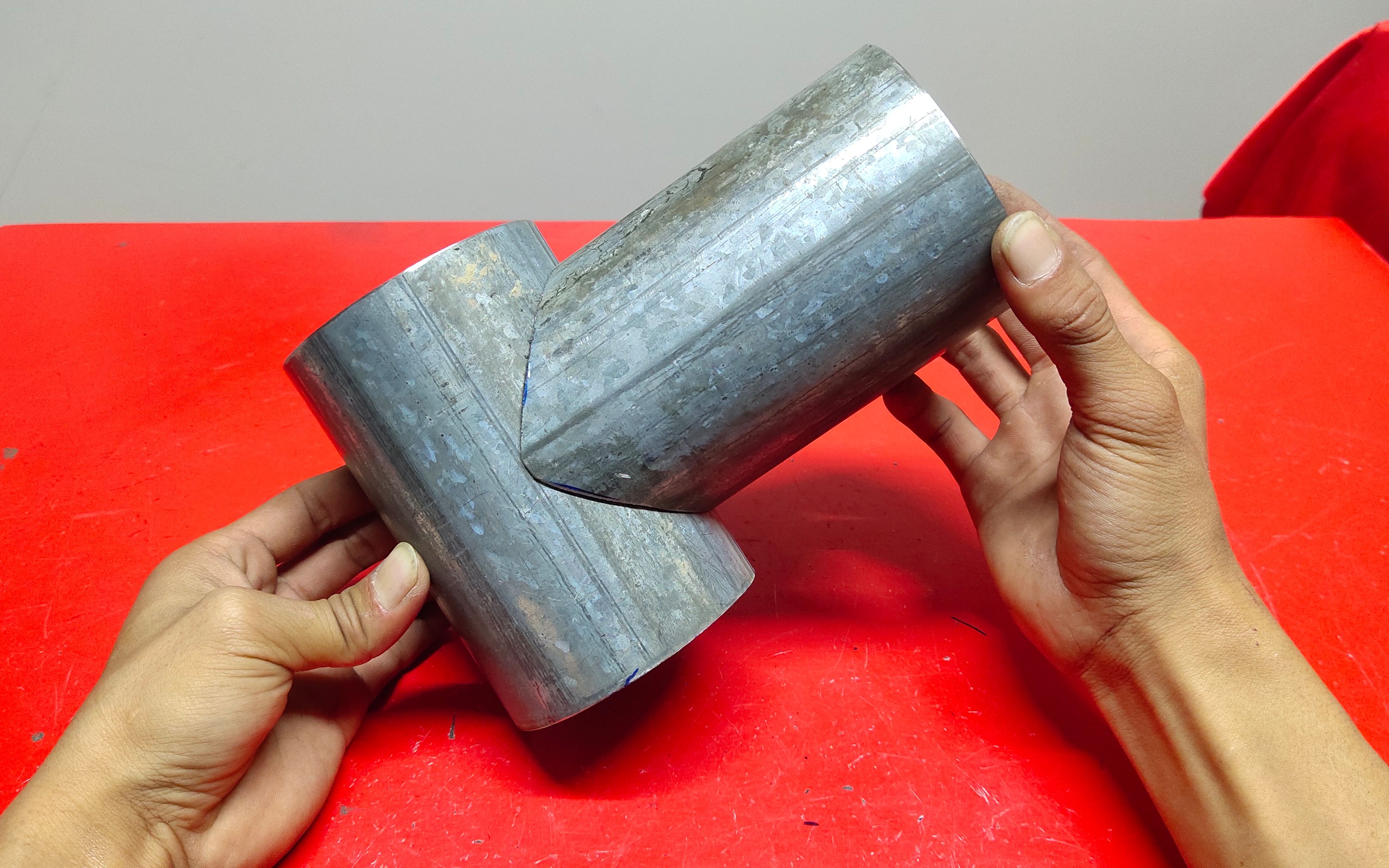 厂里一个月6500的高级焊工,教你如何快速切马鞍口,技术免费分享