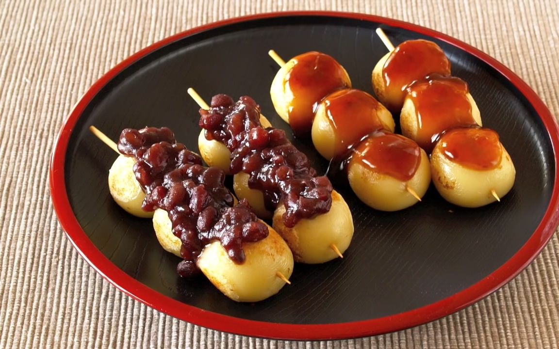 q弹好吃馅儿在外面的日式汤圆团子